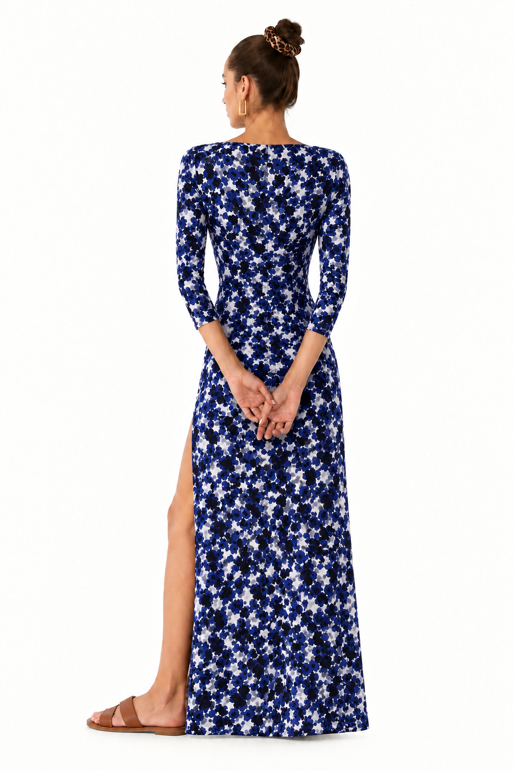 Ayana Dress Blue Abstract