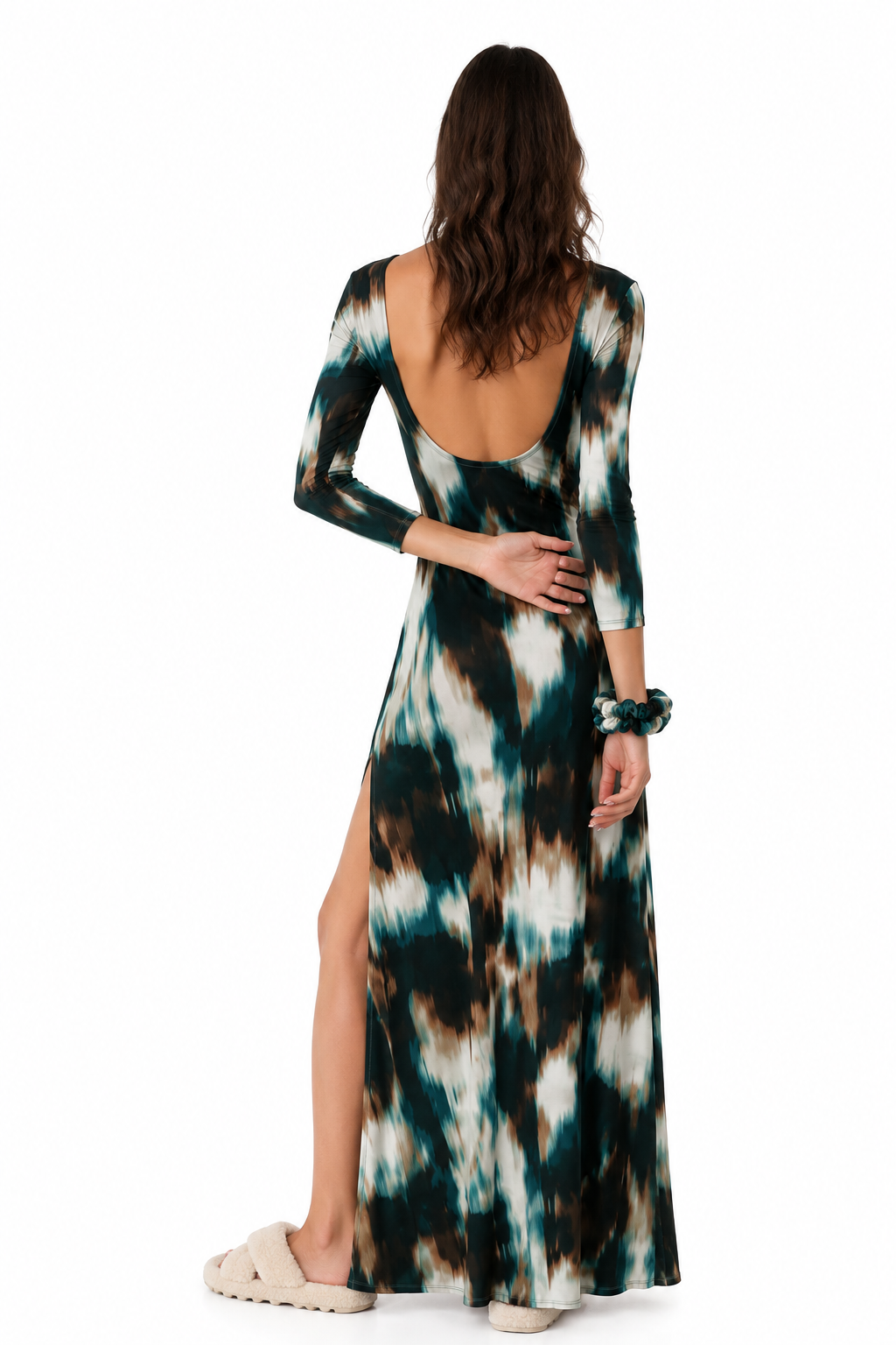 Maha Dress Petrol Abstract
