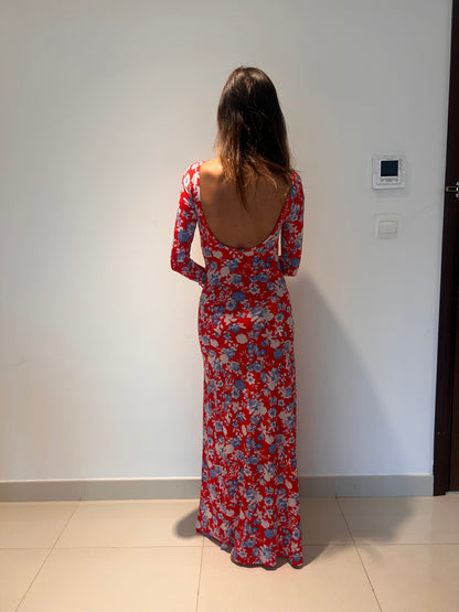 Maha Dress Flowery red