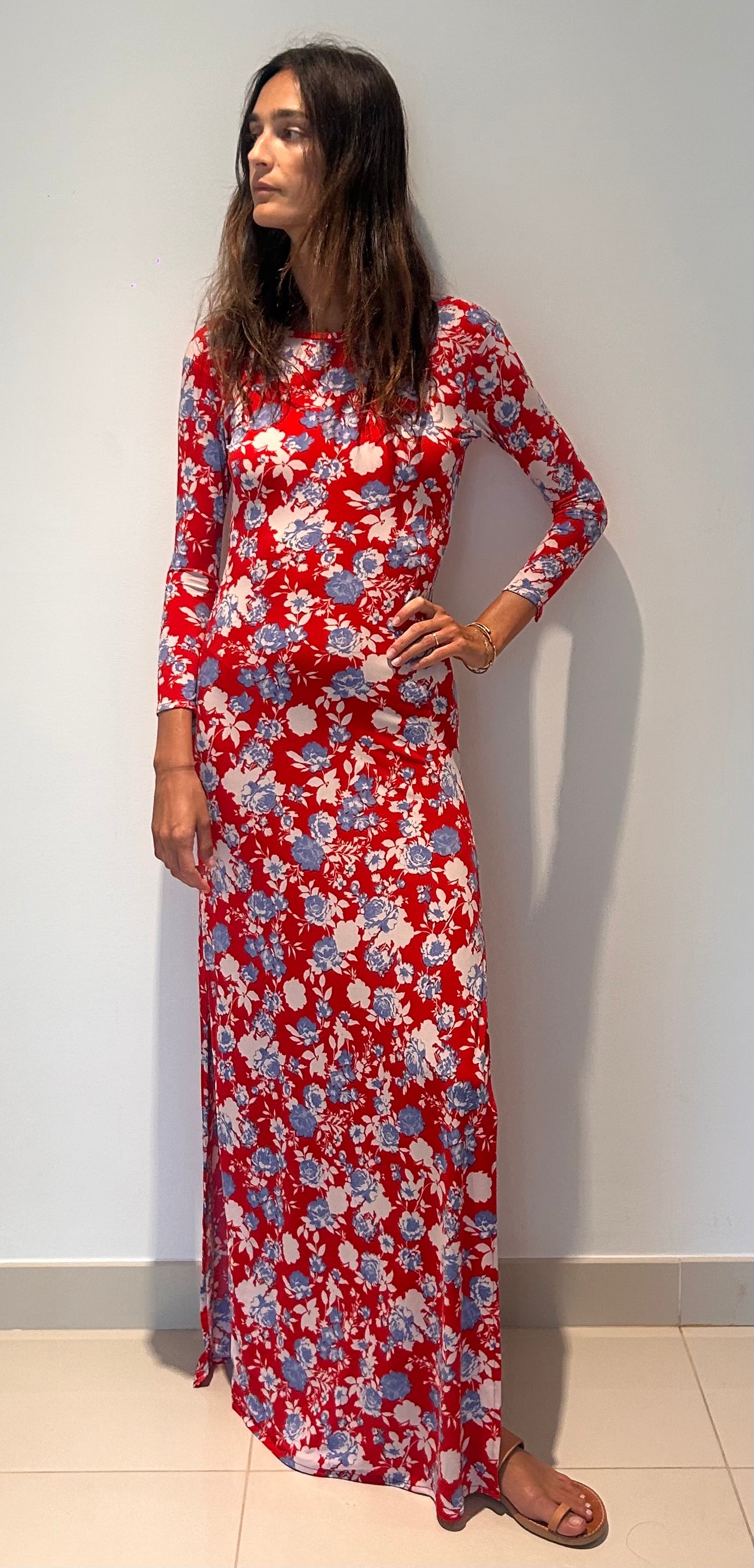 Maha Dress Flowery red