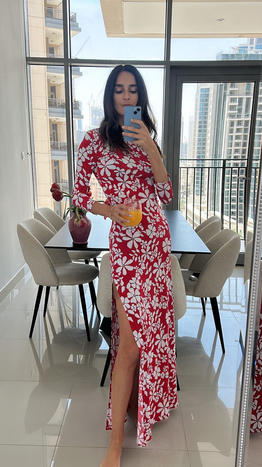 Ayana Dress White Flower