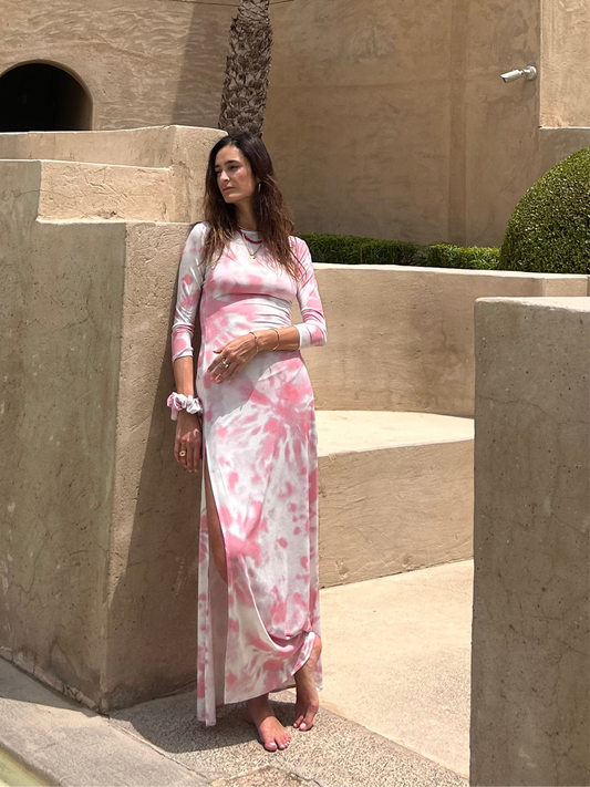Maha Dress Tie Dye Marshmallow