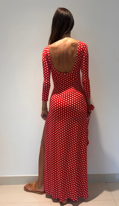 Maha Dress Red Pois