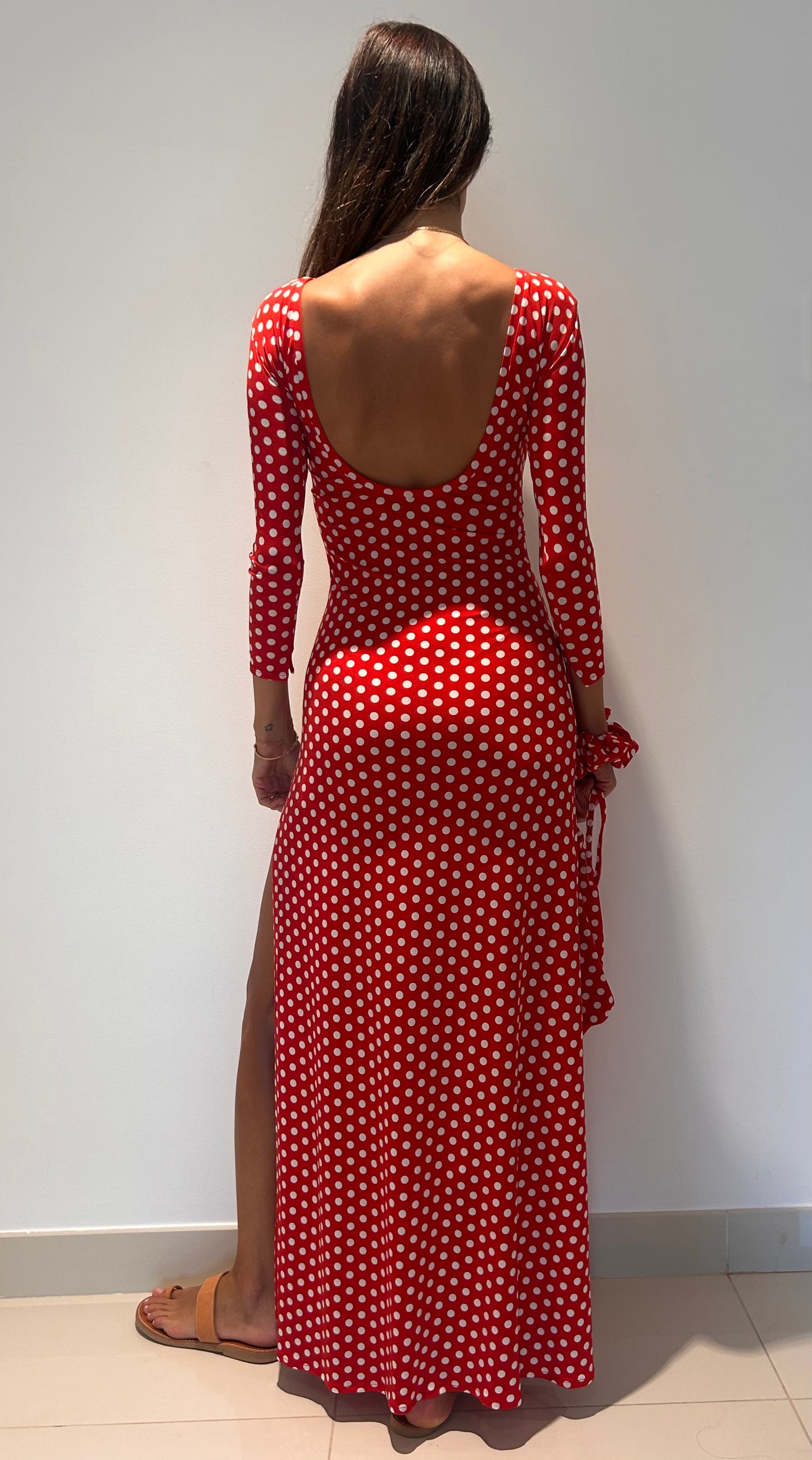 Maha Dress Red Pois