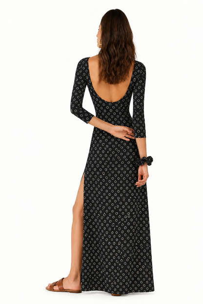 Maha Dress Noir Dots