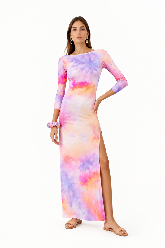 Maha Dress Sunset Tie Dye