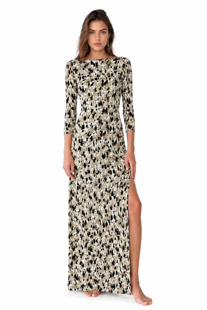 Maha Dress Abstract Ecrù