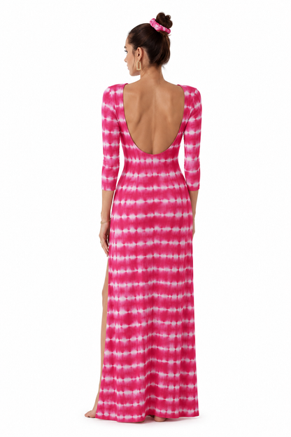 Maha Dress Pink Wave