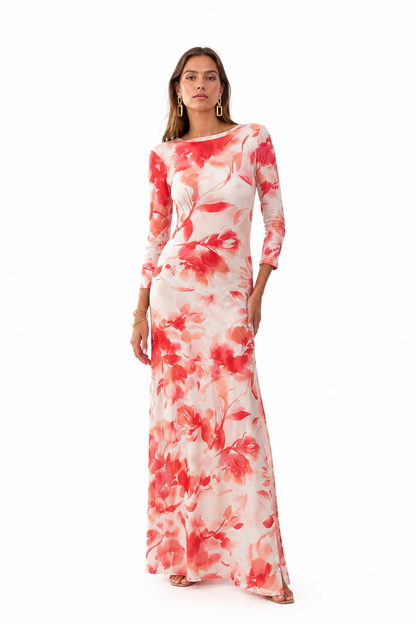 Maha Dress Flower Red
