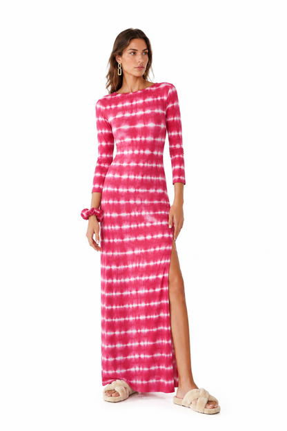 Maha Dress Pink Wave