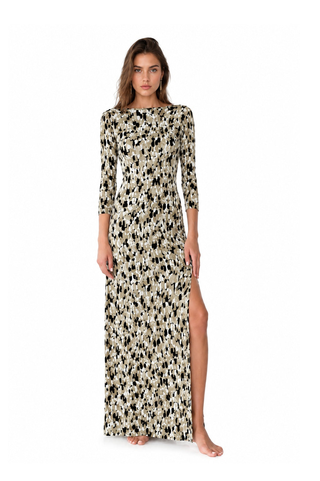Maha Dress Abstract Ecrù