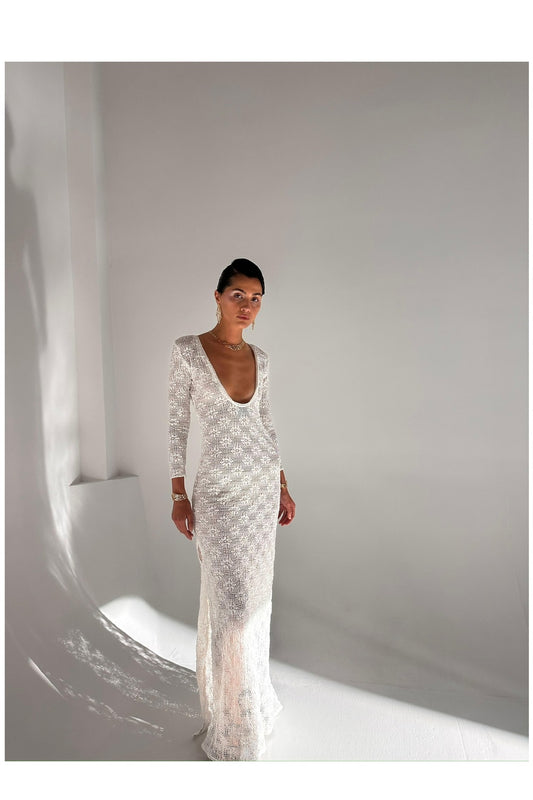 Maha Crochet White